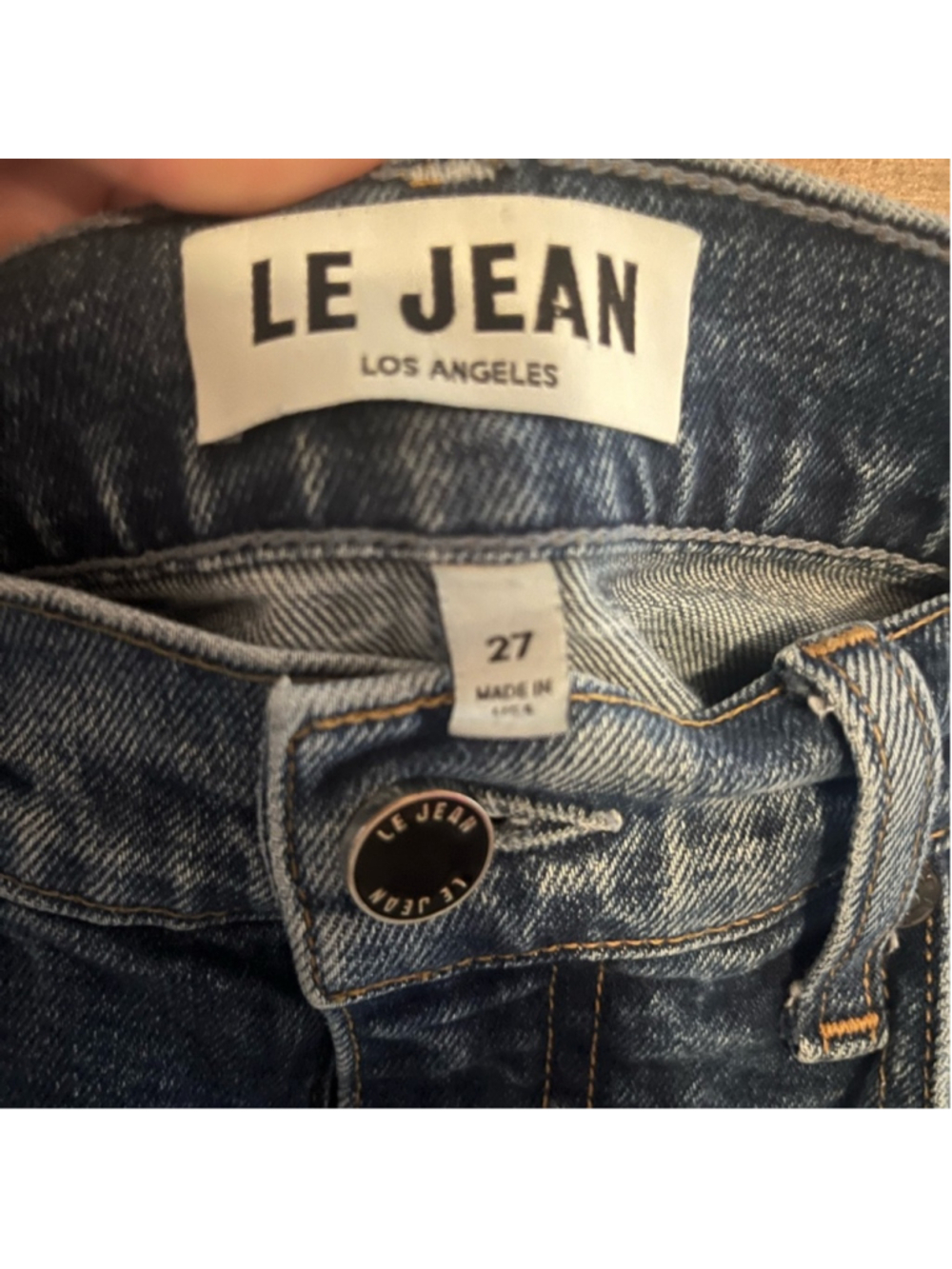 🍀FRAME Le Jean High Rise Mia Relaxed Straight Jean Size 27 - Picture 3 of 12